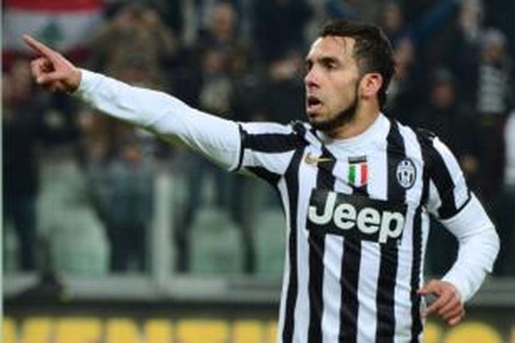 Striker Juventus, Carlos Tevez.