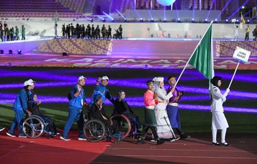Atlet kontingan Jawa Barat yang akan berlaga dalam Pekan Paralimpiade Nasional (Peparnas) XVII tahun 2024 di Surakarta. 