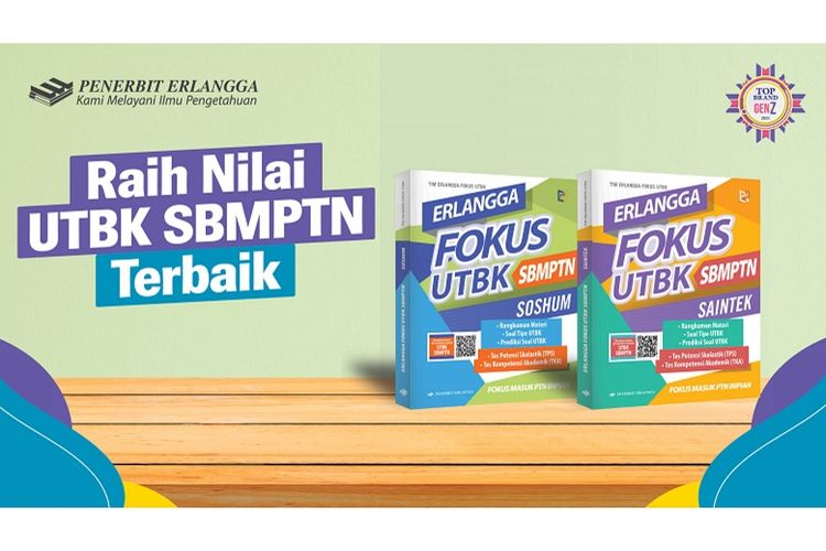 Buku latihan soal UTBK dari Penerbit Erlangga