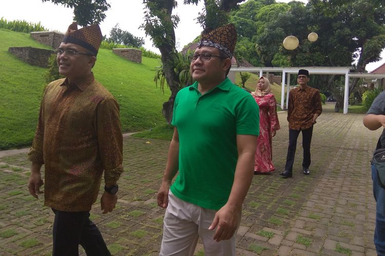 Muhaimin Iskandar bersama Bupati Banyuwangi Abdullah Azwar Anas saat berkunjung di Pendopo Shaba Swagata Blambangan Kamis (28/12/2017)