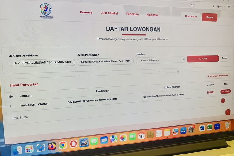 Link Rekrutmen Koperasi Desa Merah Putih dan Syarat Dokumennya, Tutup 3 Hari Lagi 