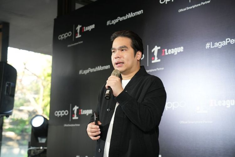 Sambutan Vice President OPPO Indonesia Patrick Owen dalam Press Conference. 