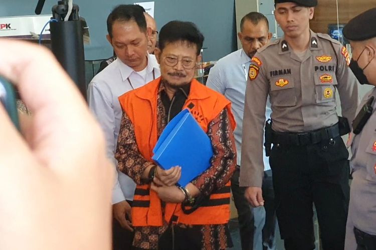 Mantan Menteri Pertanian (Mentan) Syahrul Yasin Limpo (SYL) saat ditemui di kantor Dewas KPK, Rabu (20/12/2023). SYL menjadi saksi untuk sidang dugaan pelanggaran etik Firli Bahuri.