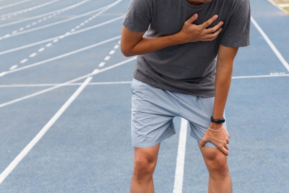 Ilustrasi serangan jantung saat olahraga.