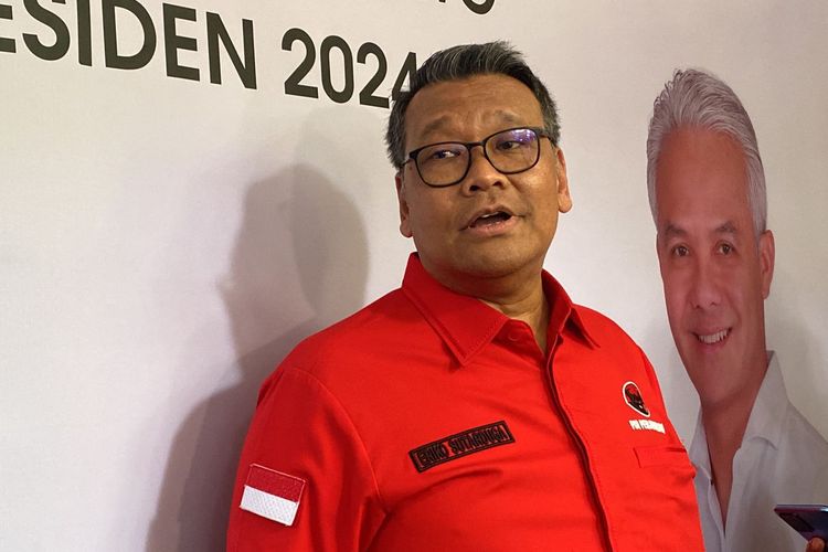 Ketua DPP PDI-P Eriko Sotarduga ditemui di Media Center TPN Ganjar, Jalan Cemara, Jakarta, Rabu (18/10/2023).