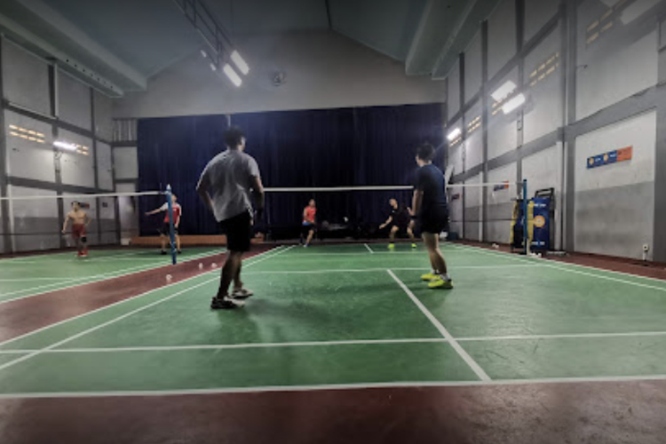 Lapangan Badminton di  Graha Krida Wiwaha