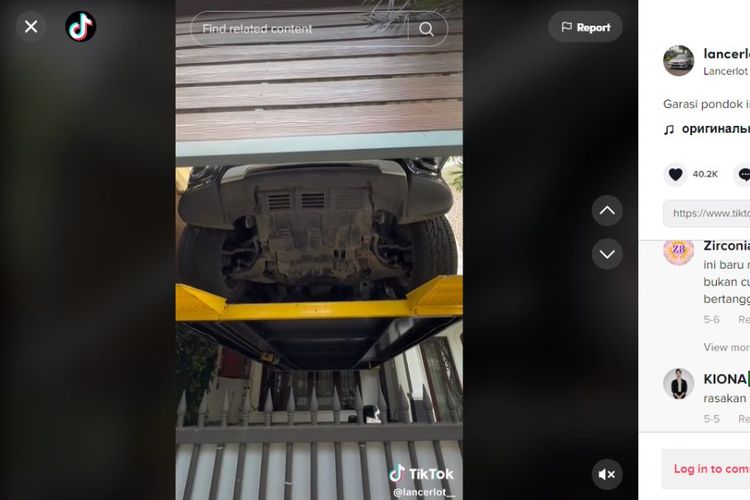 Garasi dengan parkir vertikal yang viral di TikTok