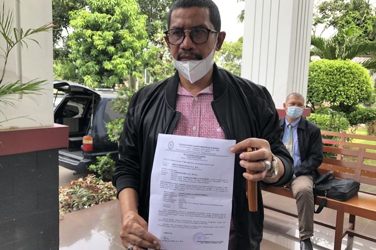 Kuasa Hukum Gaga Muhammad, Fahmi Bachmid ajukan permohonan kasasi di Pengadilan Megeri Jakarta Timur, Selasa (17/5/2022). 