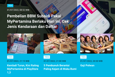 [POPULER TREN] Beli BBM Pakai MyPertamina, Beli Minyak Goreng Pakai PeduliLindungi | Rincian Lengkap Biaya Kuliah di Universitas Terbuka 