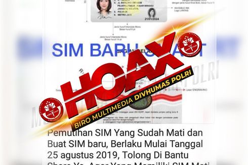 Viral Pemutihan SIM yang Sudah Mati, Polisi Sebut Hoax