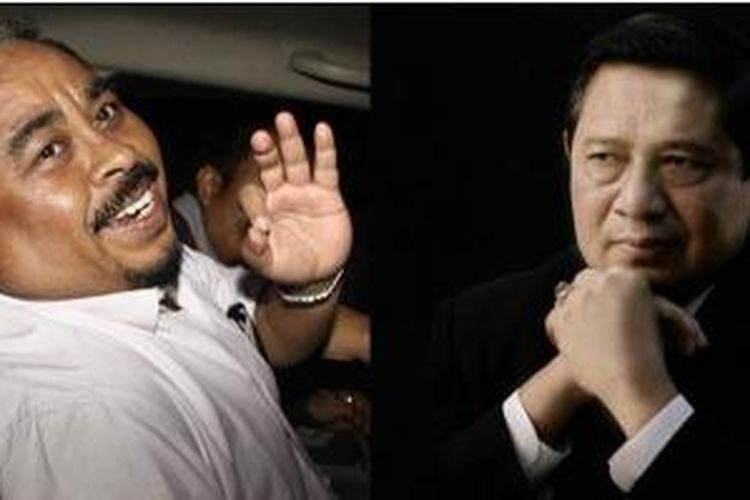 Presiden PKS Luthfi Hasan Ishaaq (kiri) dan Presiden Susilo Bambang Yudhoyono