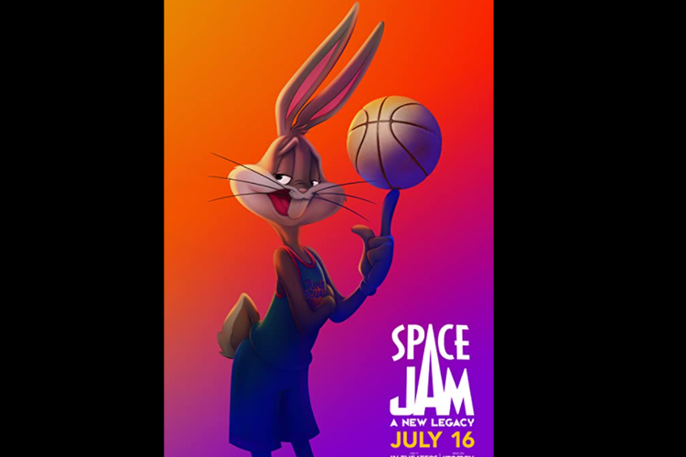 Bugs Bunny dalam poster film terbaru Space Jam: A New Legacy.