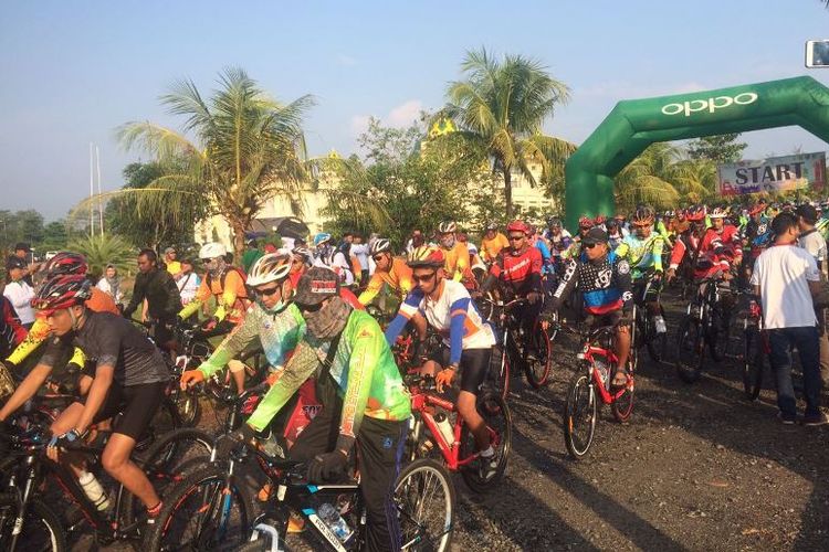 Gowes Nusantara (GPN) 2017 edisi Lampung Timur pada Minggu (30/7/2017). 