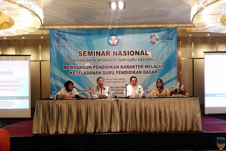 Seminar nasional dalam rangka Hari Guru Nasional 2017 di Hotel Ambara, Jakarta, 23 hingga 25 November 2017