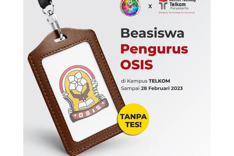 Beasiswa pengurus OSIS dibuka oleh ITTP, kampus milik Telkom. 