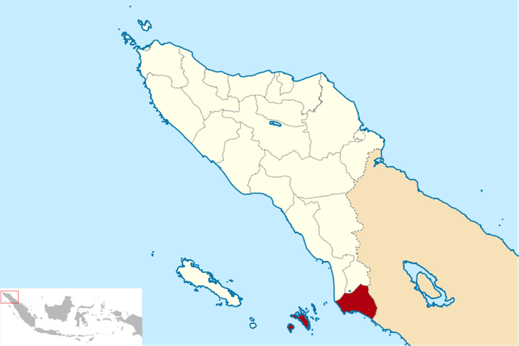 Peta lokasi Kabupaten Singkil di Provinsi Aceh