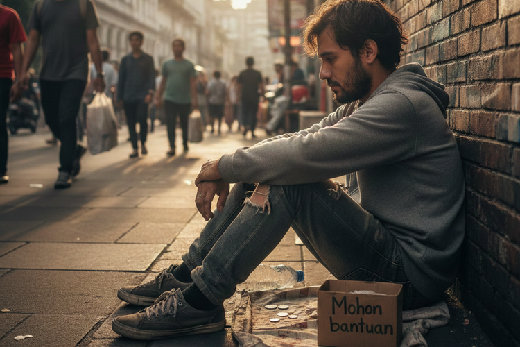 Ilustrasi meminta-minta