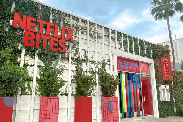 Tangkap layar restoran Netflix Bites di Los Angeles yang akan buka mulai Jumat (30/6/2023).