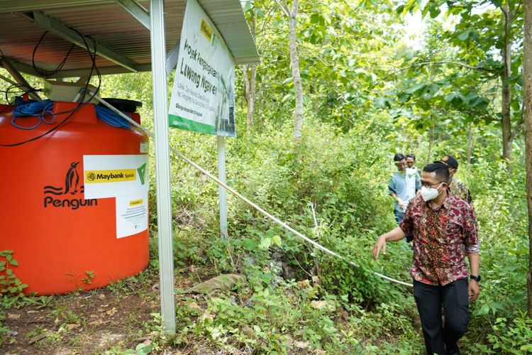 Maybank Syariah bersama Dompet Dhuafa meresmikan Air untuk Kehidupan (AUK) di pelosok Gunung Kidul, Yogyakarta, Kamis (10/2/2022).