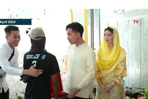 Gibran Ajak Foto dan Beri Amplop Pria Berkaus Ganjar-Mahfud Saat 