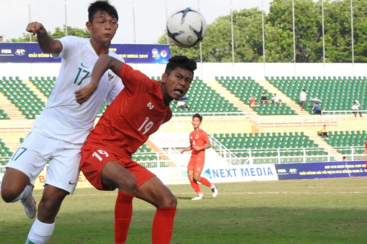 Laga Grup A Piala AFF U-15 antara Indonesia vs Myanmar yang berlangsung di Stadion Thong Nhat pada Rabu (14/8/2019) sore.