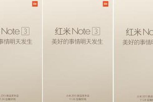 Besok, Xiaomi Luncurkan Redmi Note 3