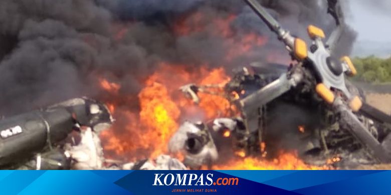 Helikopter Tni Ad Jatuh Meledak Dan Terbakar Di Kendal