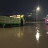 Jalan Raya Porong Tergenang Banjir, 2 Truk Terjebak dan Puluhan Motor Mogok