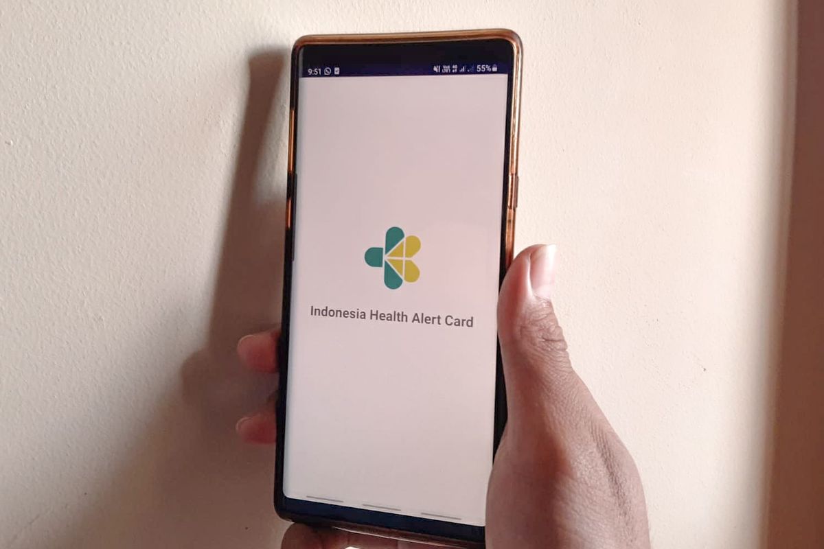 Aplikasi e-HAC yang dibuat Kementerian Kesehatan (kemenkes) sebagai syarat bepergian.