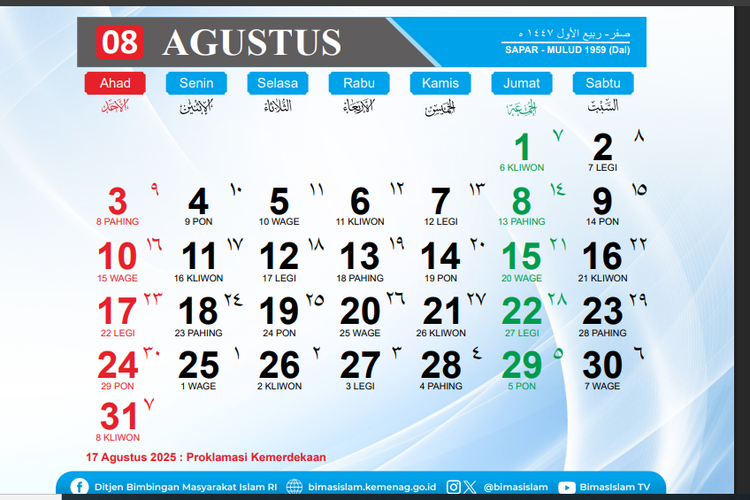 18 Agustus 2025 Libur, Nasional atau Cuti Bersama? Ini Penjelasannya