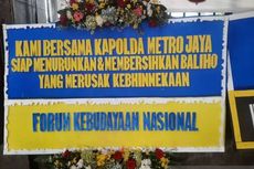 Mapolda Metro Dikirimi Puluhan Karangan Bunga Ucapan Dukungan Pencopotan Baliho Rizieq Shihab