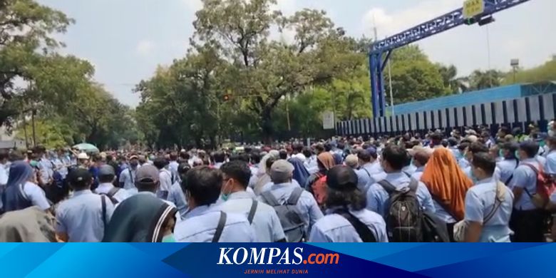 Ratusan Buruh Demo di Jalan Rungkut Surabaya, Begini Penjelasan PT Unilever