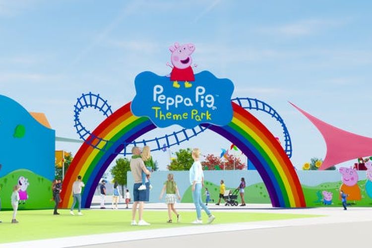 Konsep Peppa Pig Theme Park di Florida, Amerika Serikat yang rencananya akan dibuka pada 2022 (Merlin Entertainments).