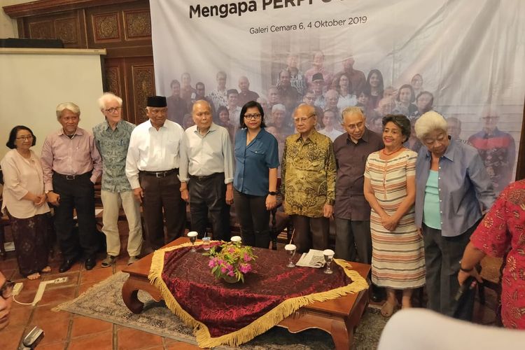 Para tokoh bangsa berkumpul menggelar konferensi pers soal Perppu KPK di kawasan Jakarta, Jumat (4/10/2019).