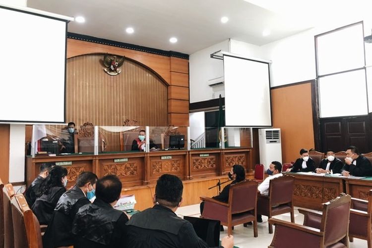 Sidang unlawful killing empat laskar Front Pembela Islam (FPI) di Pengadilan Negeri (PN) Jakarta Selatan, Selasa (25/1/2022). Sidang ditunda karena majelis hakim tidak lengkap. 
