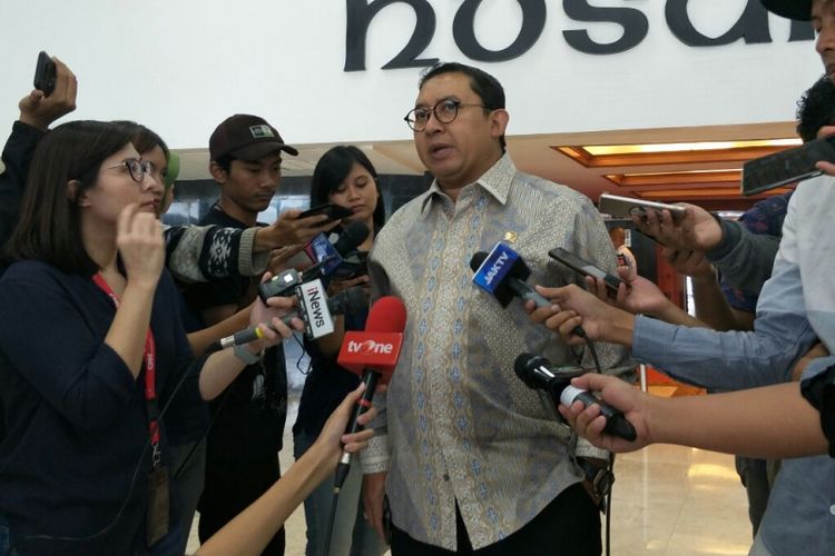 Wakil Ketua Umum Partai Gerindra Fadli Zon di kompleks parlemen, Rabu (9/1/2019). 