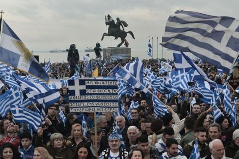 Aksi Demonstrasi di Yunani Tuntut Macedonia Ubah Nama