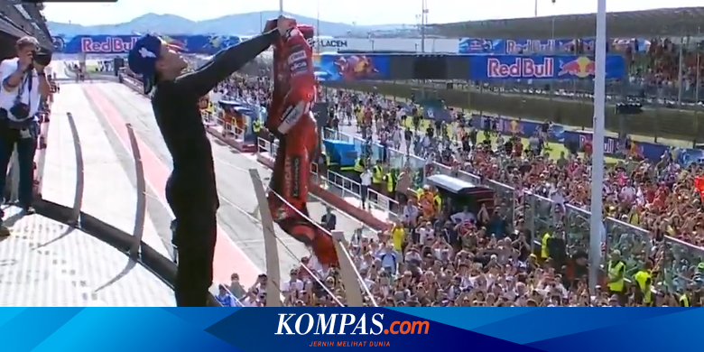 Marc Marquez Selebrasi Ala Messi Usai Menang di MotoGP San Marino