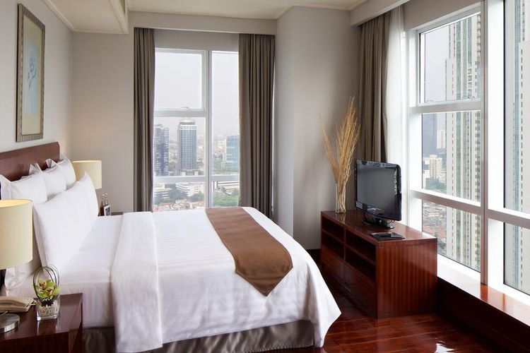 Ilustrasi kamar di The Mayflower, Jakarta - Marriott Executive Apartments.