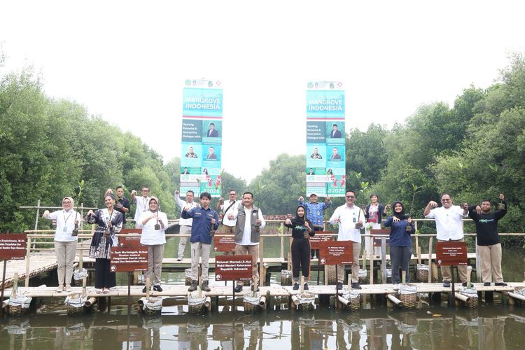 Wakil Menteri Kehutanan (Wamenhut) Rohman Marzuki dalam kegiatan bertema ?Talkshow dan Workshop Alam: Dari Pemuda untuk Mangrove Indonesia? sebagai bagian dari rangkaian Festival Mangrove Nasional (Mangrofest) 2025 di Taman Wisata Alam (TWA) Angke, Jakarta Utara.