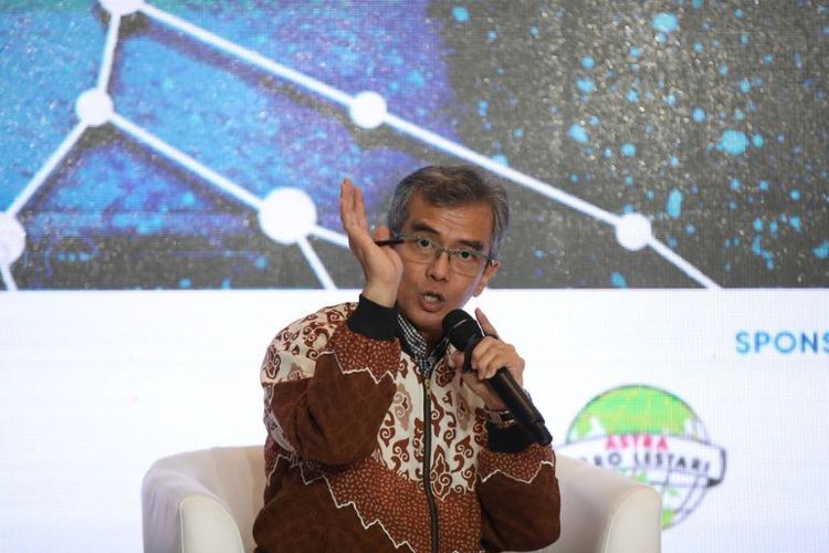 Danang Girindrawardana dari Tim Pemenangan Nasional Ganjar-Mahfud MD menjadi narasumber dalam Bincang Kompas bertajuk Urun Rembuk Bersama Stakeholder Sawit Indonesia di Jakarta, Rabu (17/1/2024). 
