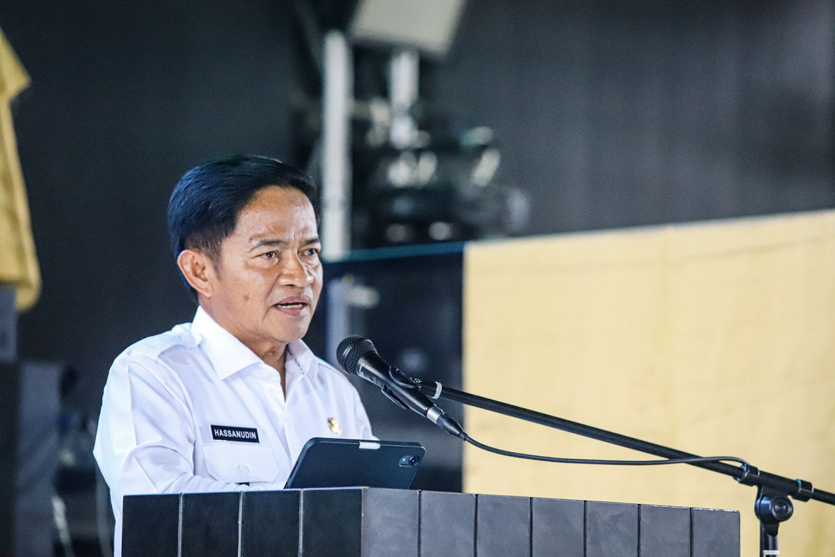 Penjabat (Pj) Gubernur Sumut Hassanudin menghadiri kegiatan Advokasi dan Komunikasi Informasi dan Edukasi (KIE) tentang Promosi dan KIE Pengasuhan 1.000 Hari Pertama Kehidupan (HPK) dalam rangka Percepatan Penurunan Stunting untuk Mitra Kerja dan Pemangku Kebijakan Daerah Sumut di Hotel Grand Central Premiere, Jalan Putri Merak Jingga Nomor 3A, Kesawan, Kecamatan Medan Barat, Kota Medan, Sumut, Rabu (29/11/2023).