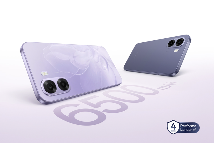 OPPO A6x memiliki kapasitas baterai 6500mAh dibanderol dengan harga Rp 1,6 Juta