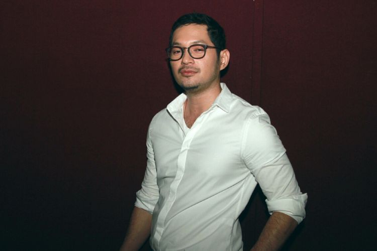 Evan Sanders ketika menghadiri gala premier film Ruqyah di XXI Metroplo, Jakarta Pusat, Selasa (26/9/2017) malam.