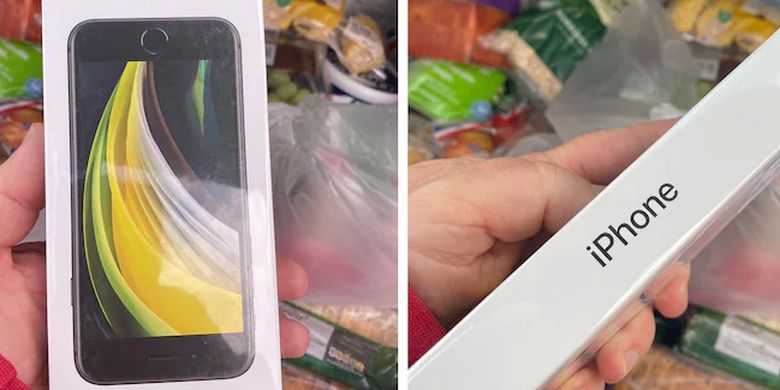 Buying apples at the online store, this man was shocked by the arrival of  the Apple iPhone â Netral.News
