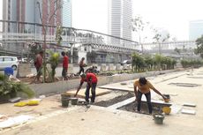 Cerita Satpam Proyek Trotoar Sudirman-Thamrin, Tak Tidur 24 Jam Awasi Properti