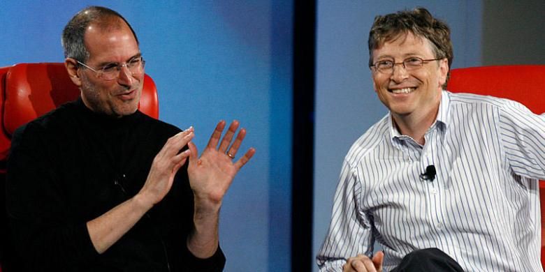 Steve Jobs and Bill Gates.