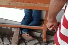 Viral, Video Pria Diduga Penculik Balita Ditindih Bangku yang Diduduki Warga di Surabaya