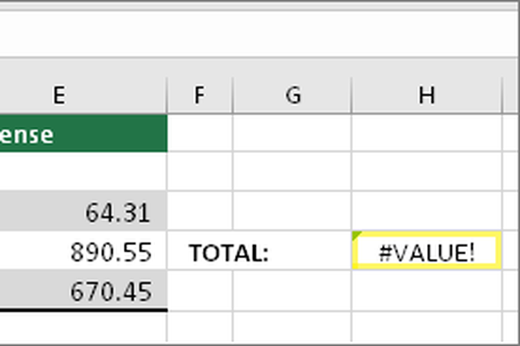 Cara mengatasi #VALUE! pada Microsoft Excel