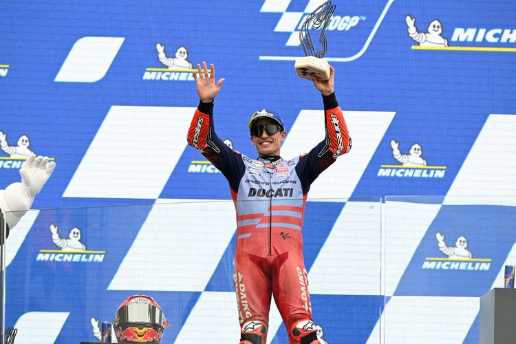 Marc Marquez saat berlaga pada MotoGP Perancis 2024